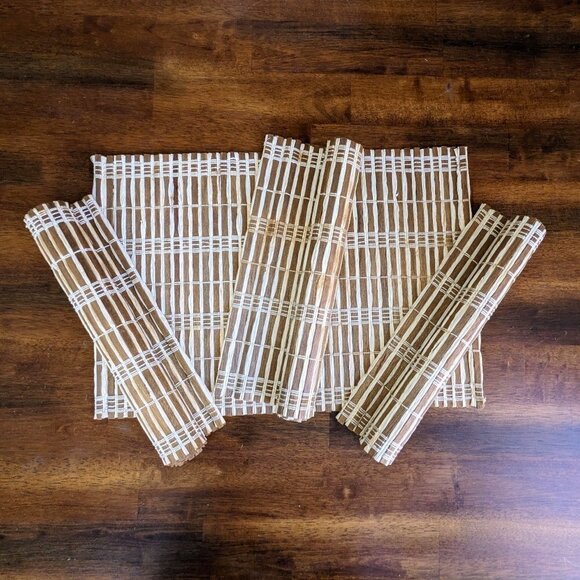 Bamboo Sushi Roller Placemat Set - Picture 2 of 8
